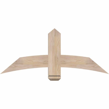 Ekena Millwork Bellingham Smooth Timber Gable Bracket, Douglas Fir, 48"W x 20"H x 3 1/2"D x 5 1/2"F, 10/12 Pitch GBW048X20X0406BEL00SDF